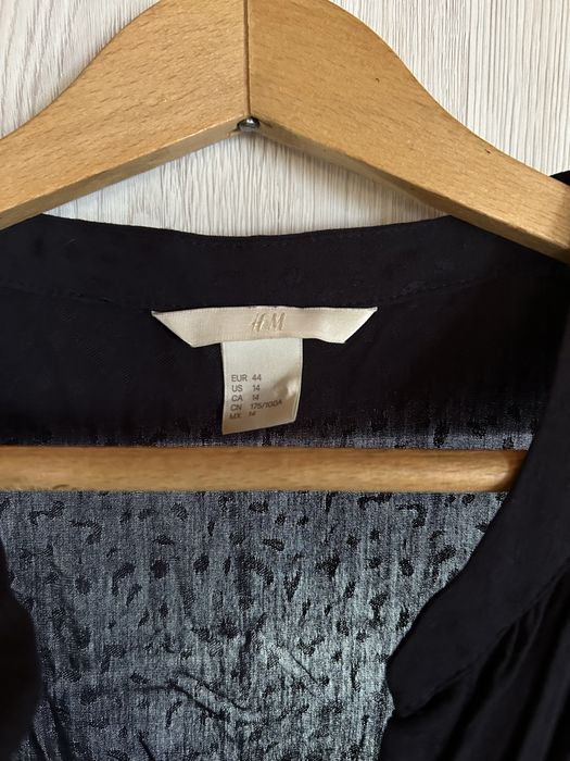 Dluga czarna sukienka maxi wiskoza h&m