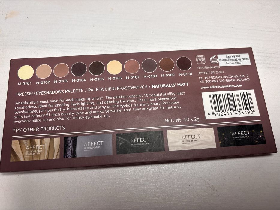 Paleta cieni Affect Naturally Matt