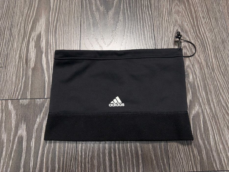 Adidas чорний бафф баф снуд повязка на шию флісова спортивна тренувальна футбол для футболу бігова футбольна фліс шарф розмір One Size