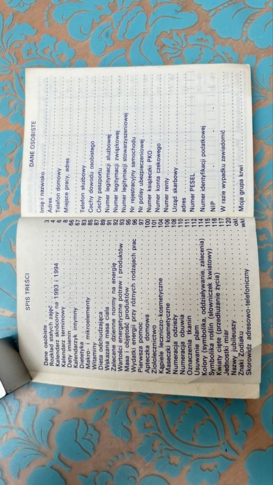 Kalendarz kieszonkowy 1993 terminarz informator oryginał PRL