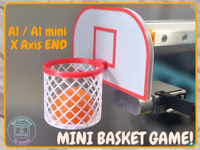 Mini Cesta de Basquetebol para Bambu Lab A1 / A1 Mini