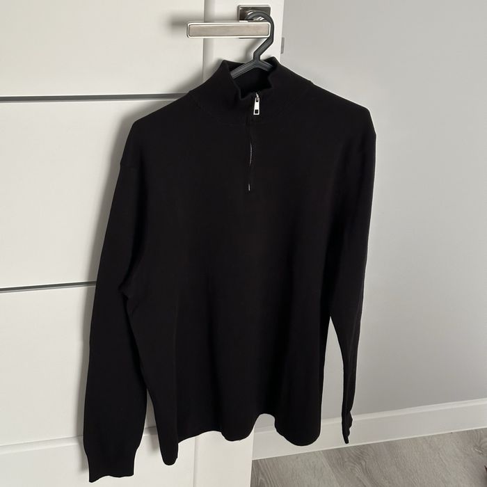 Чоловіча 1/3 zip кофта Zara, вовняний светр із блискавкою на комірі