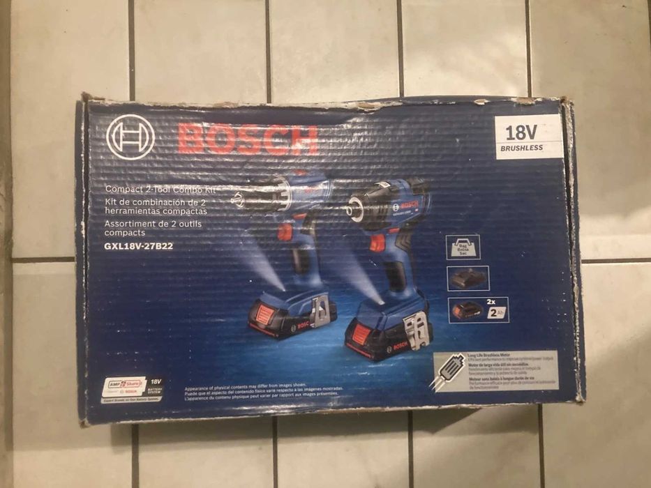 BOSCH GXL18V-27B22 Zestaw wkrętarek udarowych/wiertarek. Nowe!!