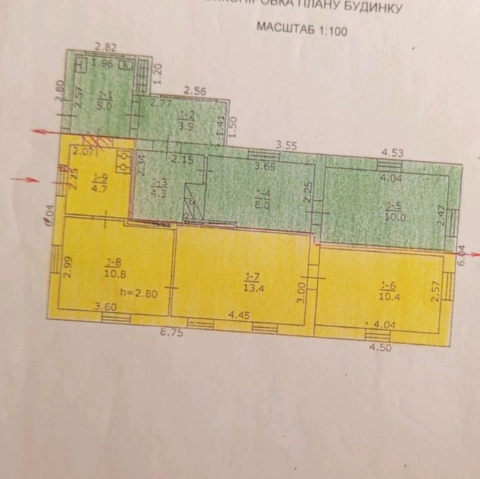 Продам півбудинку в Крюкові