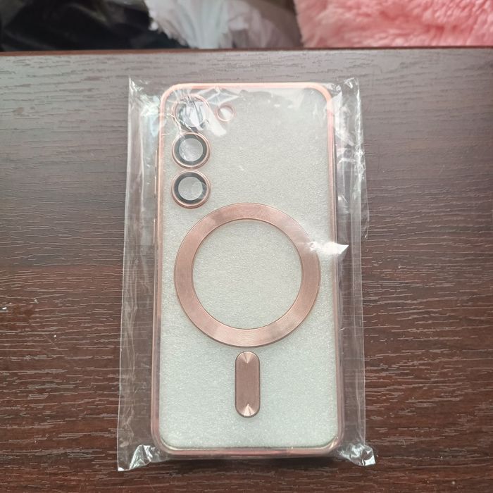Чохол samsung s23 magsafe electroplate рожево-золотий