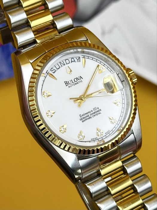 Bulova daydate diamond dial eminence two-tone president męski rzadki