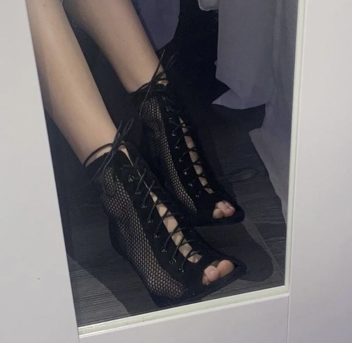 Buty sandaly do high heels rozm 38 nowe siateczka zamsz