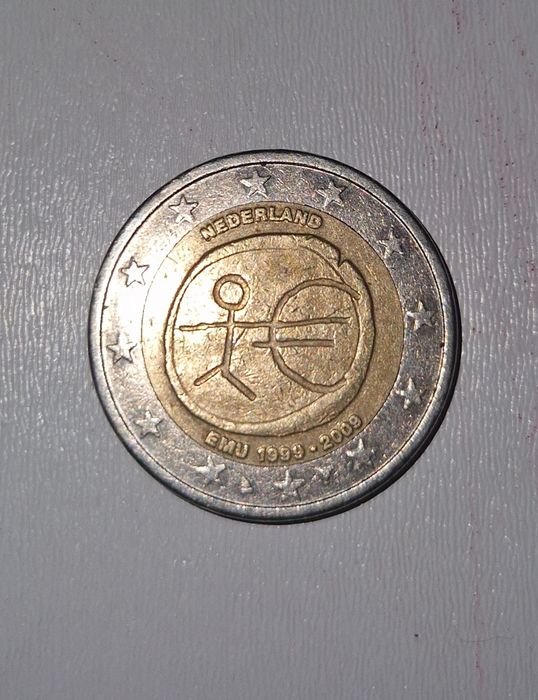 2 Euro Comemorativo Holanda 2009 Emu Bnc