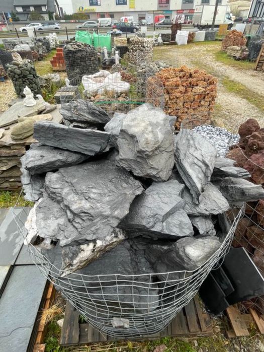 Czarny Kamień do Akwarium Skała Black Grey Stone Malawi Tanganika Grys