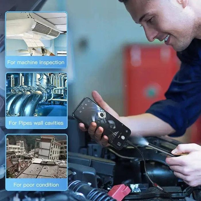 Ендоскопічна камера Inskam IP68 з 2 лінзами, з Wi Fi, для Android, iOS