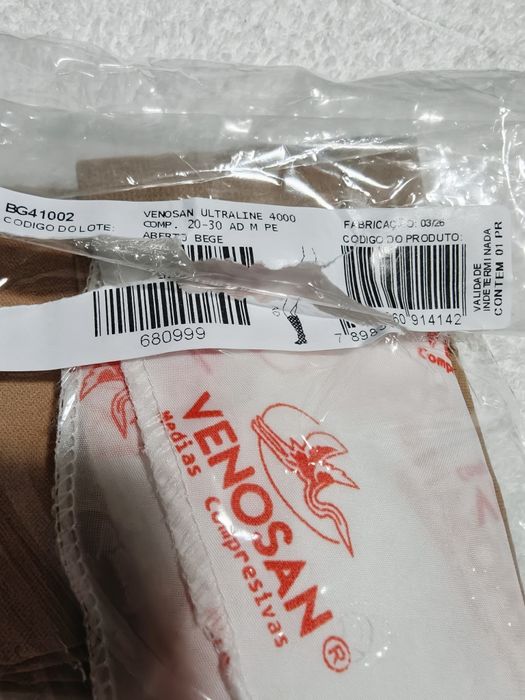 Meia Venosan 4000 AD  CCL2 usada poucas horas