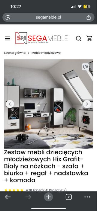 Nadstawka nad biurko NOWA
