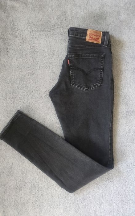 Damskie Jeansy Levi’s Superflow Skinny W26 L32, czarne jeansy premium