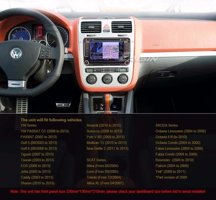 Auto-Rádio VW SEAT SKODA 2 din android 14 64GB dvd OctaCore