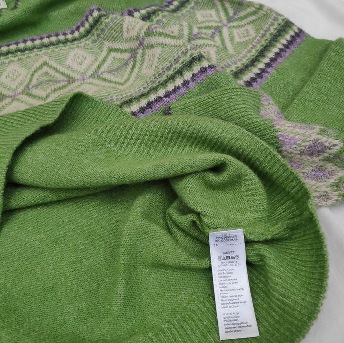 Зелений светр із візерунком monsoon джемпер fair isle кофта