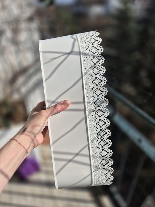 Osłonka na doniczki metalowa podłużna ażurowa Ikea