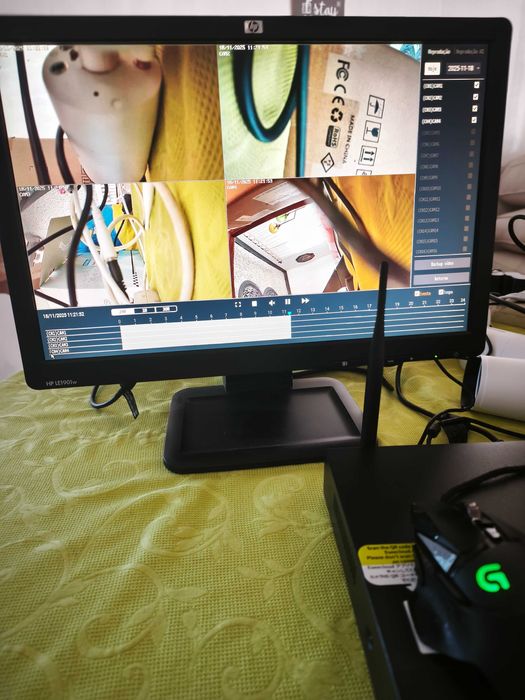 Sistema de Videovigilância CCTV NVR Wi-Fi 4 Câmaras 3MP HISEEU