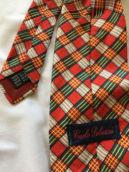 Carlo Palazzi, krawat jedwabny, silk