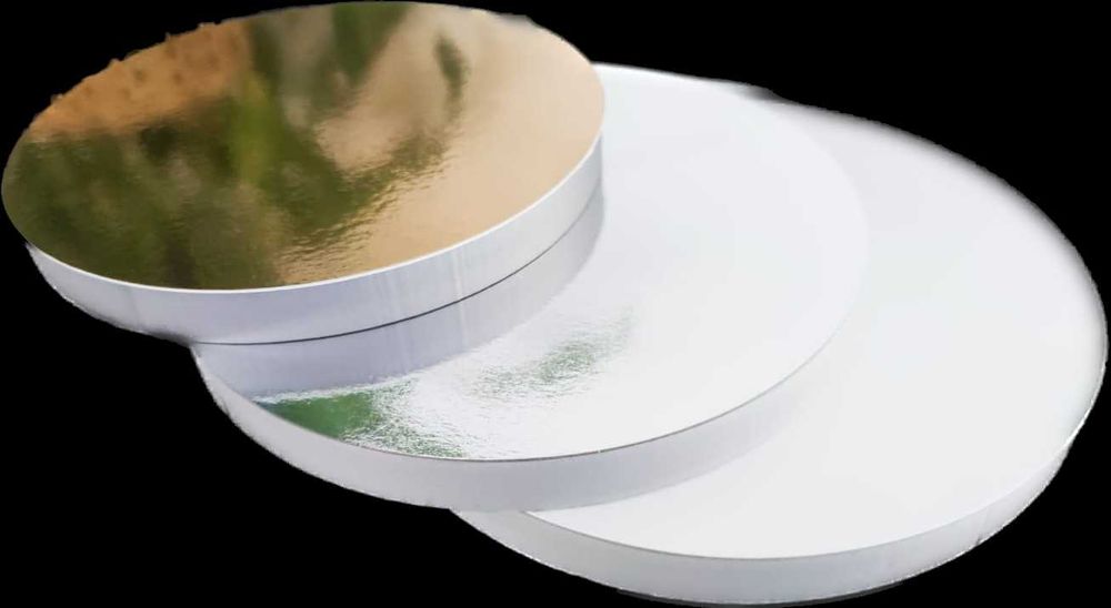 Podkład pod tort/ciasto ze styroduru, fi 24cm,BOX 10szt(ZŁOTY/SREBRNY)