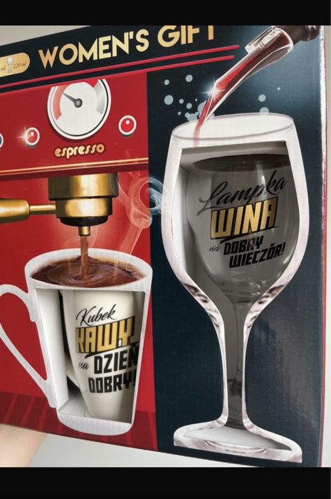 Zestaw kieliszek i kubek