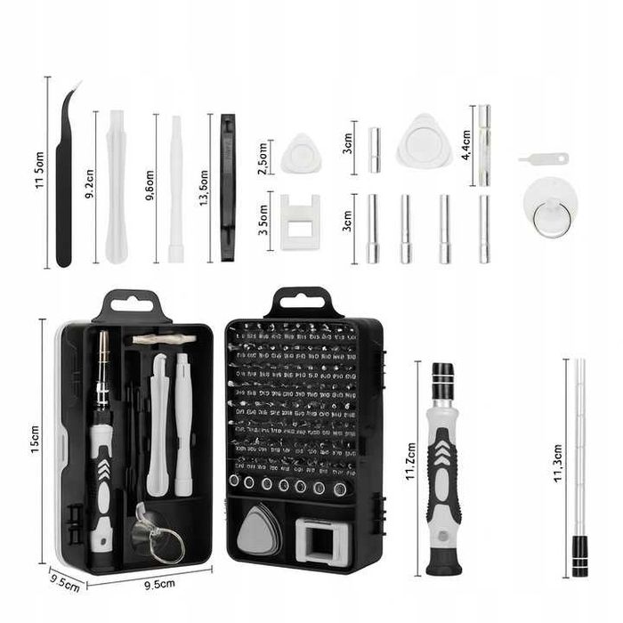 Śrubokręty precyzyjne 115 elementów TORX HEX do elektroniki GSM laptop