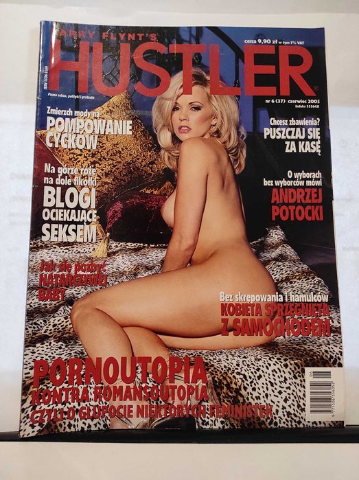HUSTLER stare wydania gazet oraz 4xDVD