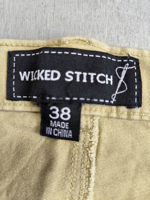 Wicked stitch jeansowe spodenki bojówki brązowe 38