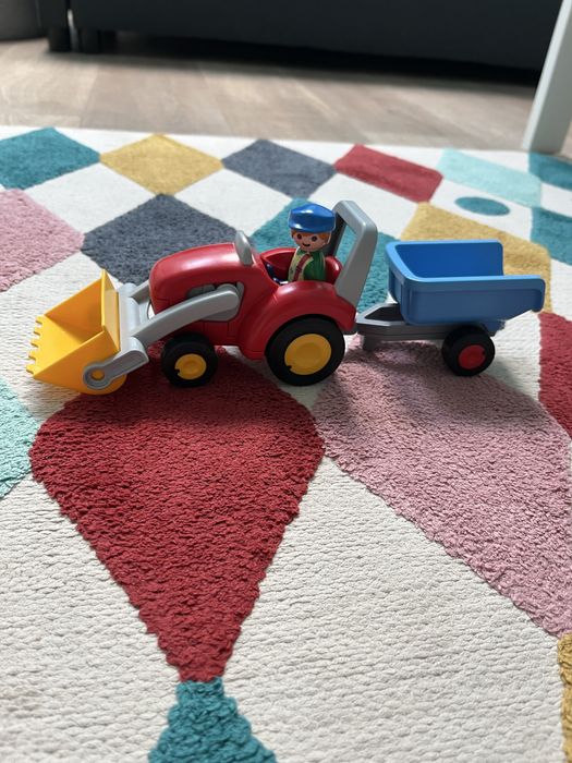 Playmobil traktor z przyczepą