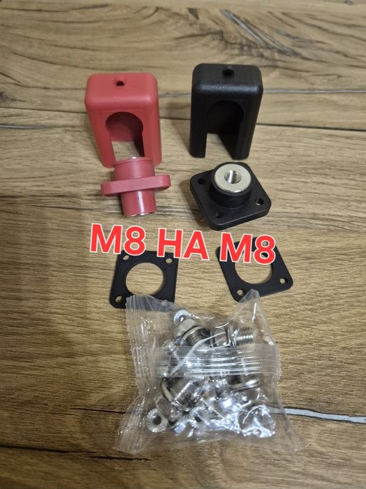 Клема прохідна м8/м8, м8/м6 200А, луджена мідь, супер якість!