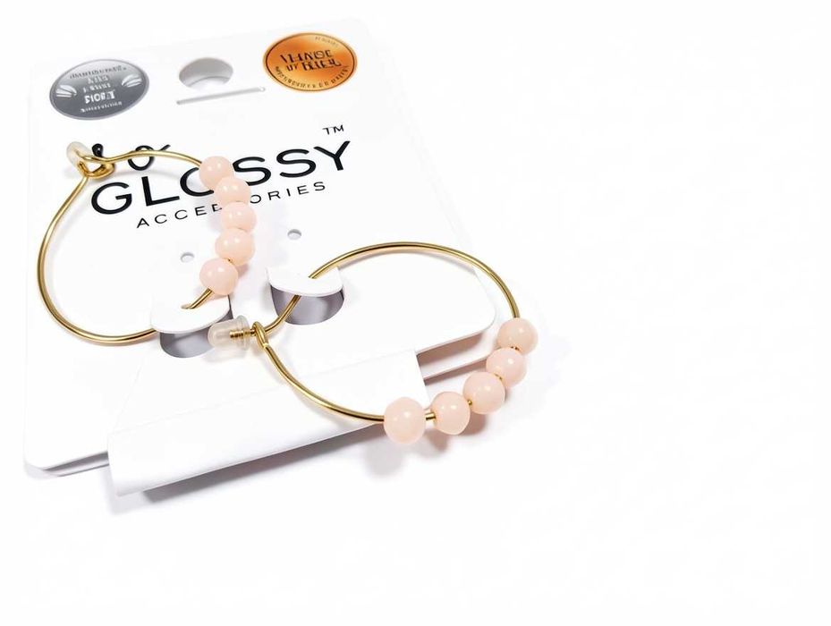 I067 Kolczyki Koła Z Koralikami So Glossy Modne Złote Wiszące Damskie Delikatne Eleganckie Stylowe Biżuteria Na Prezent Okazja Ślub Impreza Akcesoria