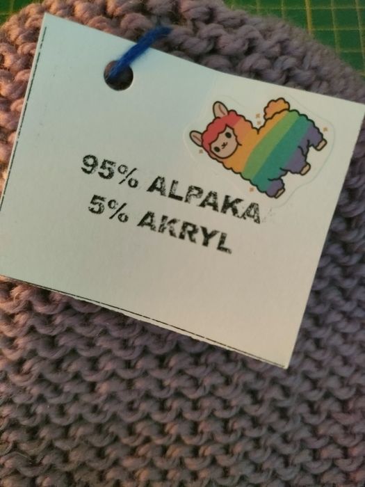 Mega ciepła czapka dwustronna dwuwarstwowa bezszwowa handmade