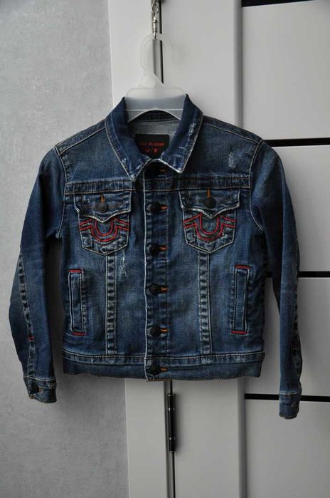 "TRUE RELIGION" джинсовая куртка пиджак джинсовка. р. 5 лет.