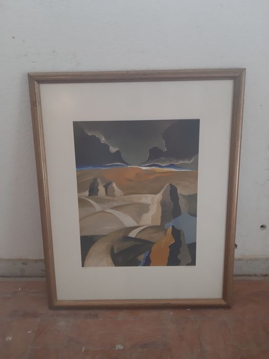 Quadro Serigrafia Armando Alves de 1987