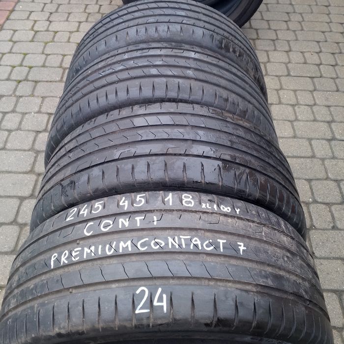 Opony jak nowe 4 szt. 245/ 45 /18 Contipremiumcont 7 ,2024 rok