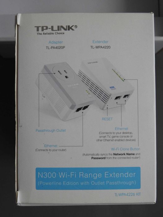Powerline адаптер TP-LINK N300 WI-FI 2 шт 500 Мбит/с из США в коробке