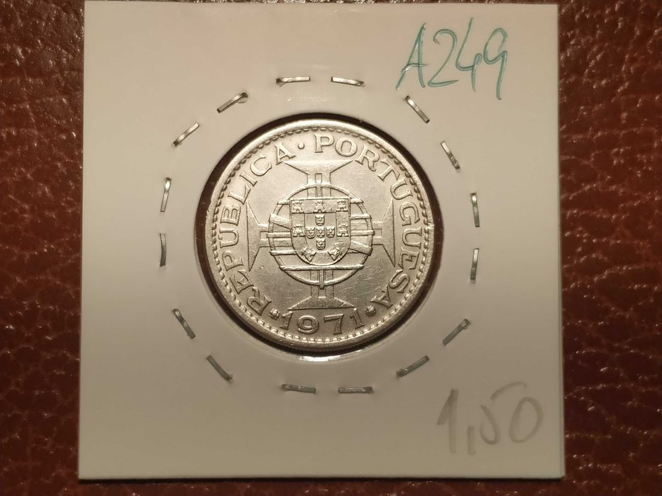 A249 moeda de 5 escudos de 1971 (VF) - Moçambique (Ultramar)