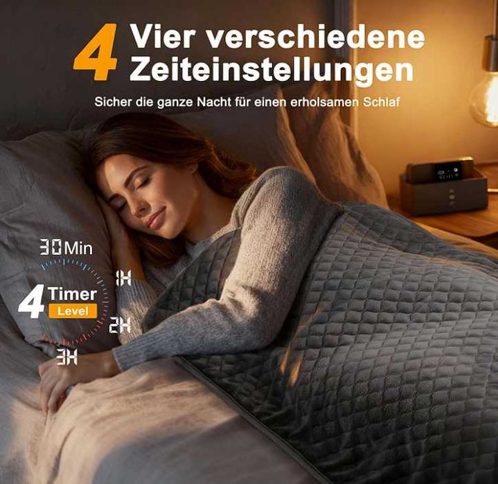 Poduszka grzewcza z automatycznym wyłączaniem 80 x 60 cm