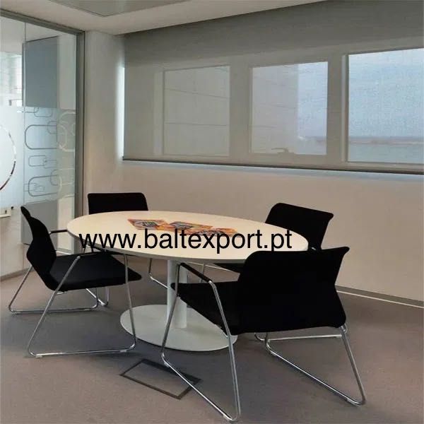 Mesas de reunião redonda retangular oval quadrada material Novo