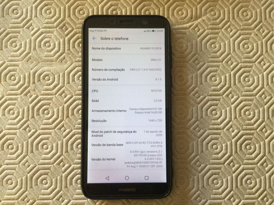 Smartphone Huawey Y5 2018