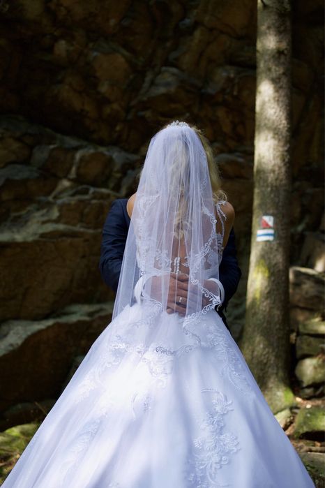 Suknia ślubna roz 34 plus welon