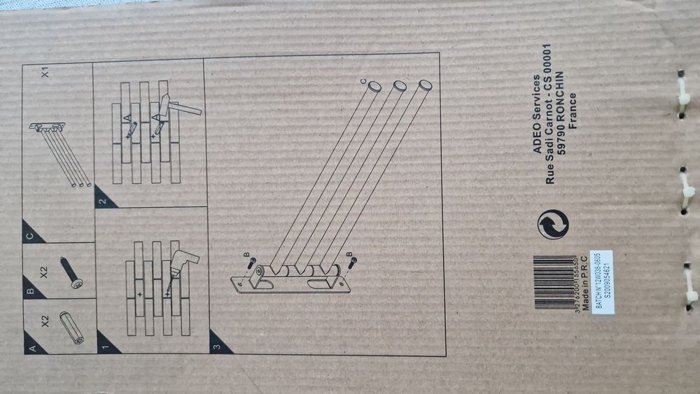 Conjunto de 2 toalheiros metalizados Loft