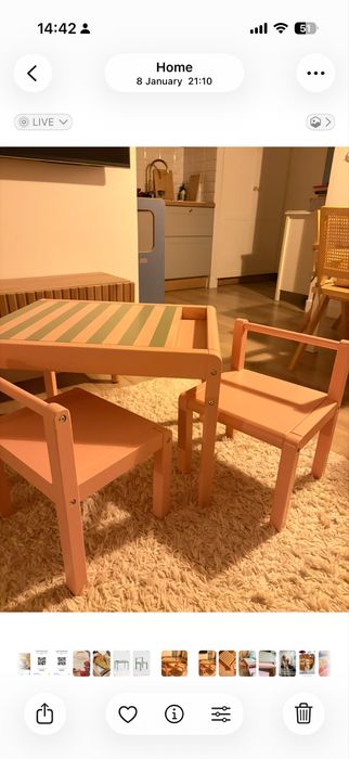 h&m home Stolik i krzeselka dzieciece
