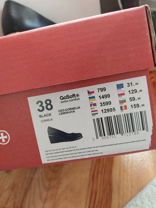 Buty czółenka na koturnie gosoft