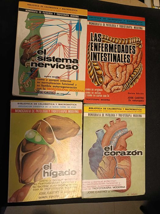 Lote Livros sobre Trofoterapia moderna