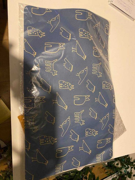BÖNSYRSA IKEA Podkładka na biurko, wzór zwierzęta, 60x37 cm - NOWE