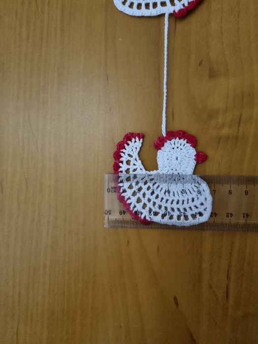 Zawieszki szydełkowe kurki