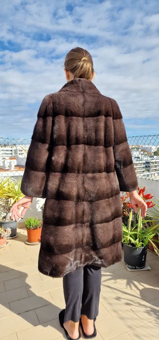 casaco de vison natural