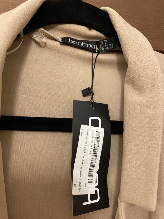 Płaszcz boohoo płaszczyk narzutka guziki maternity ciążowa m l xl