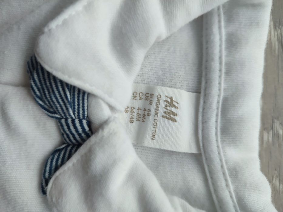 Elegancki pajacyk strój 68 H&M