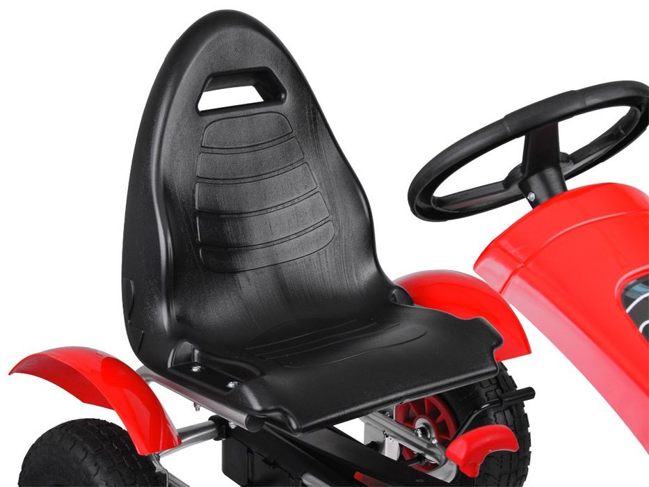 Sportowy Gokart zielony na pedały pompowane koła SP0209